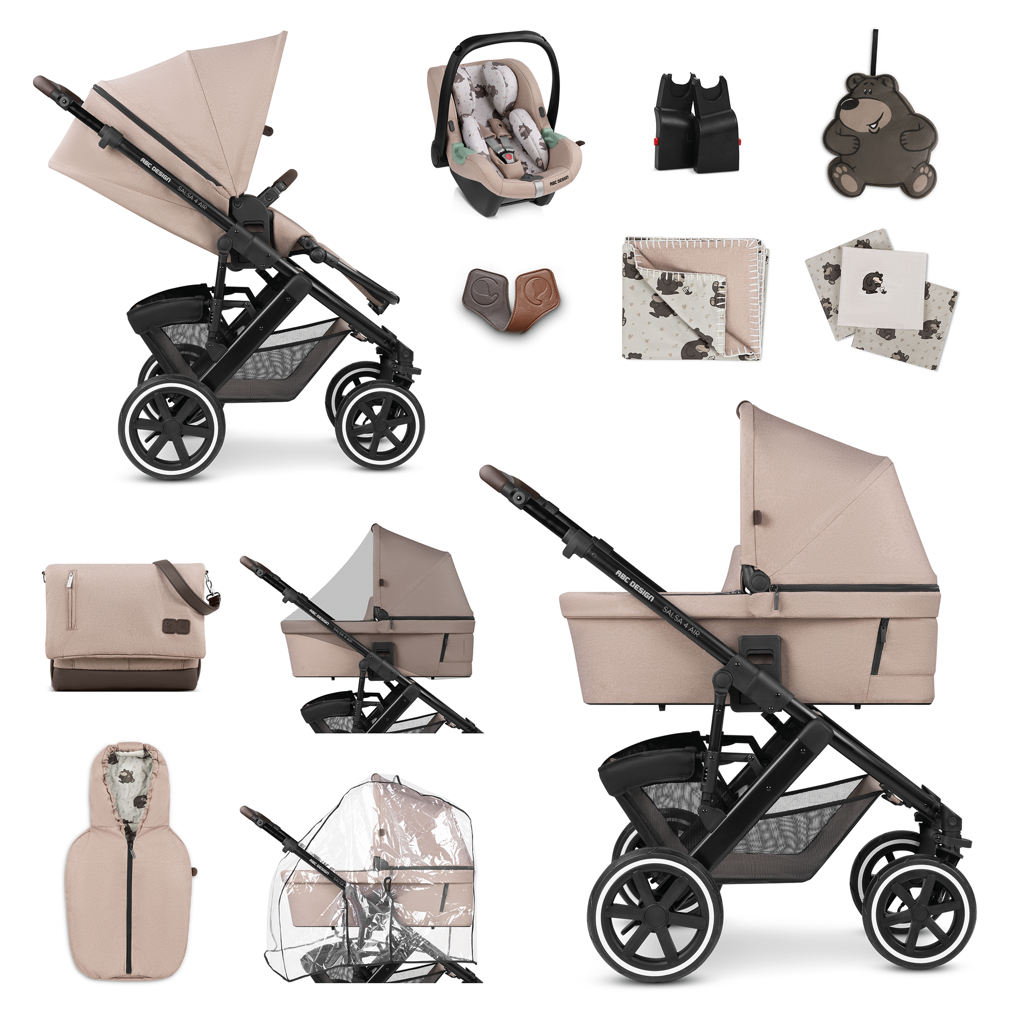 Buy ABC Design Salsa 4 Air stroller starter set grain online