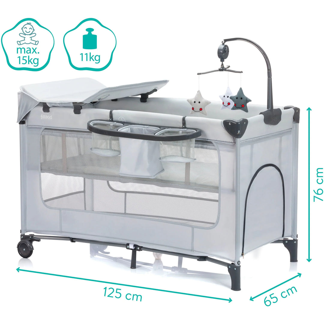 Travel cot Complete (grey)