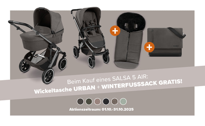 ABC Design Salsa 5 Air inkl. GRATIS Winterfußsack und Wickeltasche