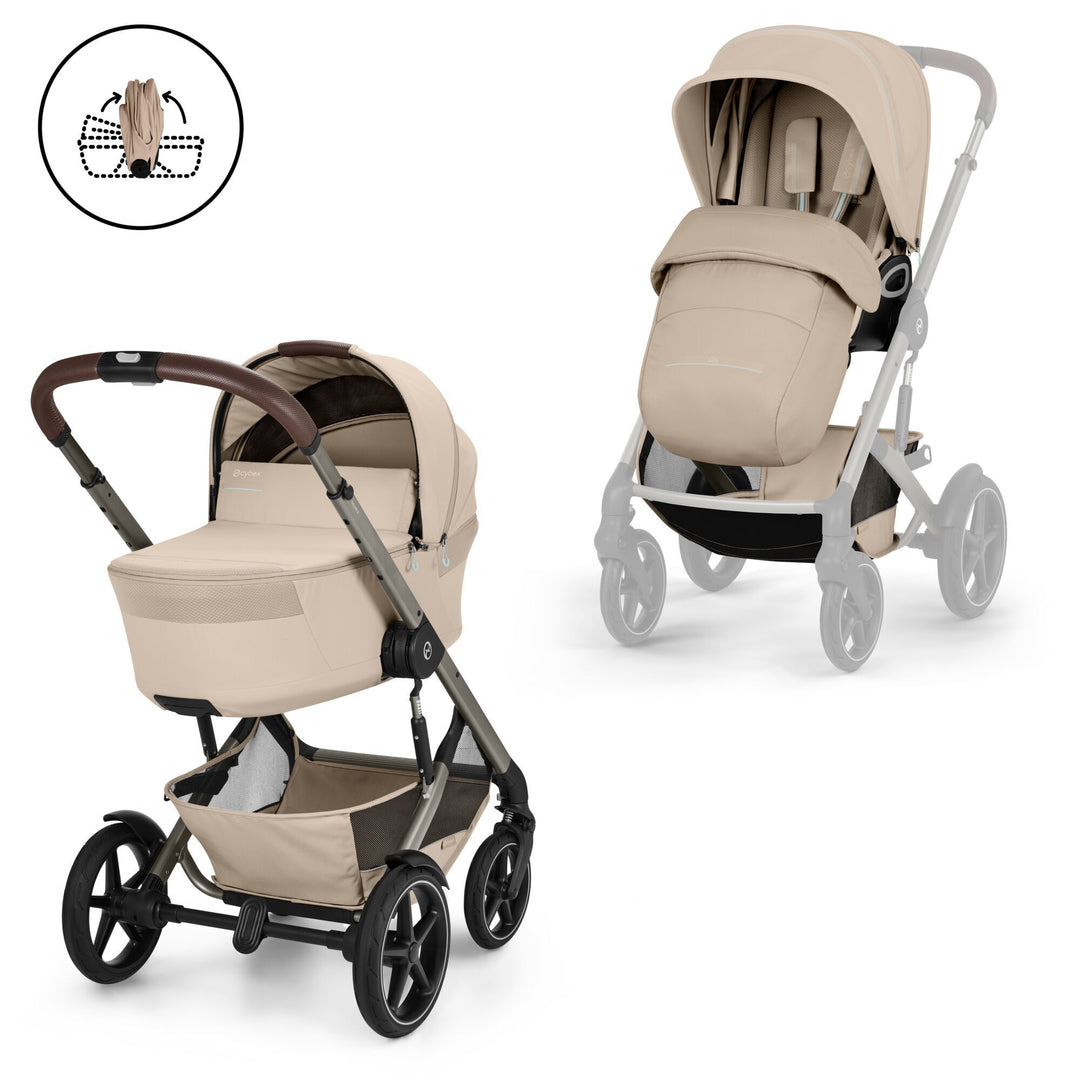 Cybex Talos S Lux + Cot S + Adapter + Rain Cover (various colors) - new Generation 