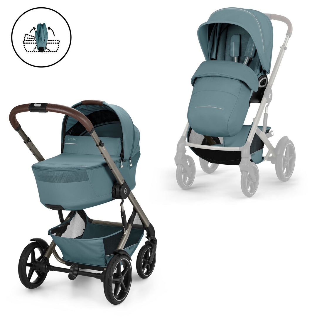 Cybex Talos S Lux + Cot S + Adapter + Rain Cover (various colors) - new Generation 