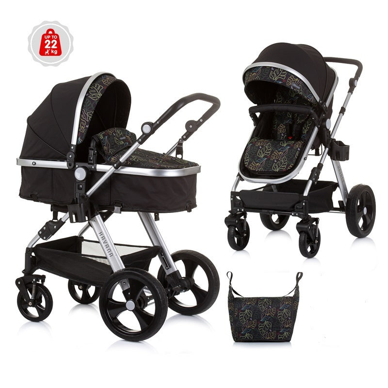 Kombikinderwagen Set 3-in-1 (leaves)