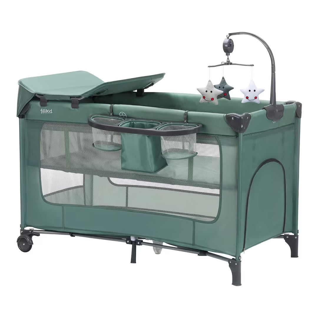 All-in-one travel cot (grey)