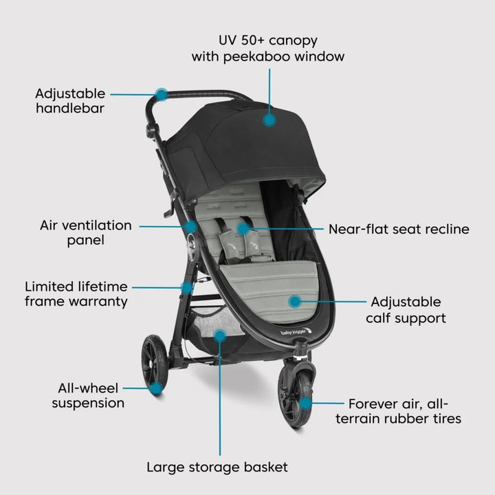 Baby Jogger Mini GT2 black inkl. Regenverdeck - Ausstellerabverkauf