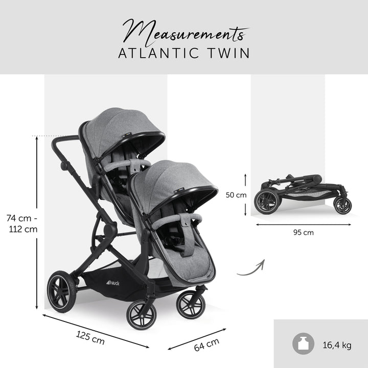 Hauck Atlantic Twin (gray melange)