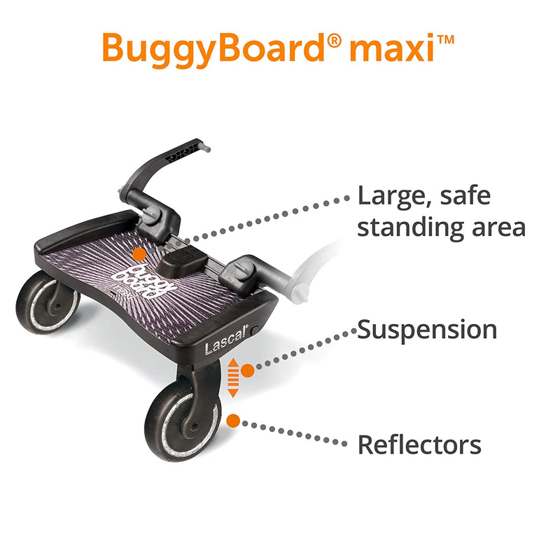 Buggy Board Maxi Set inkl. Sitz (schwarz)
