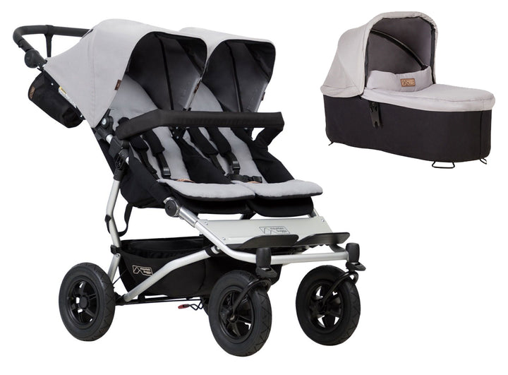 Mountain Buggy Duet inklusive Babywanne (silver)