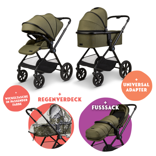 Order the Moon Click stroller complete set online and have it delivered quickly Kinderwagenshop Cindy